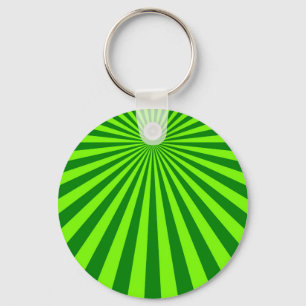 Grüne und Limone Funky Strip Abstrakte Kunst Schlüsselanhänger