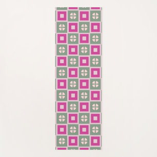 Grüne und Magenta-Boxed-Blumen-Yoga-Matte Yogamatte