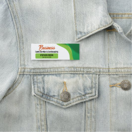Grüne und orangefarbene Rasenpflege Landscaping &  Namensschild