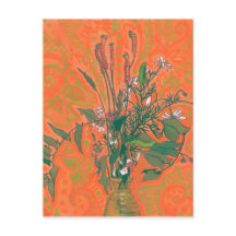 Grüne und orangefarbene Sommer-Wildblumen Blumenbe