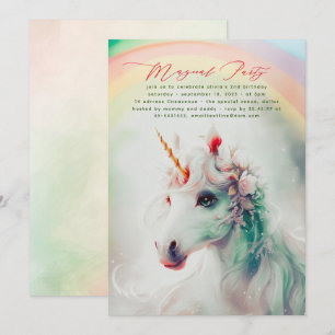 Grüne und rosa Blumenzwiebeln Einladung zum Geburt