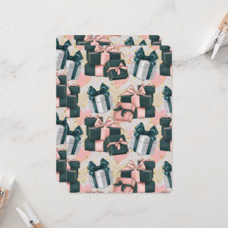 Grüne und rosa Geschenke Einladung