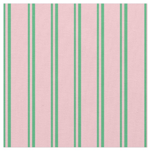 Grüne und rosa Linien im Meer Stoff (Nahaufnahme)