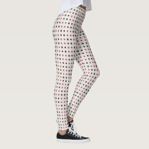 Grüne und rosa Punkte Leggings