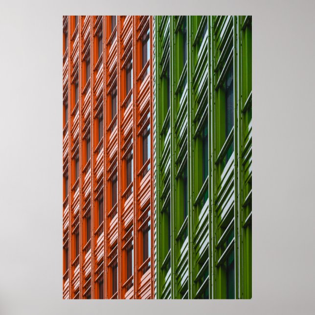 Grüne und rote Architektur Poster (Vorne)