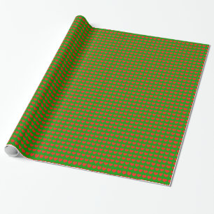 grüne und rote Liebesherzen Geschenkpapier