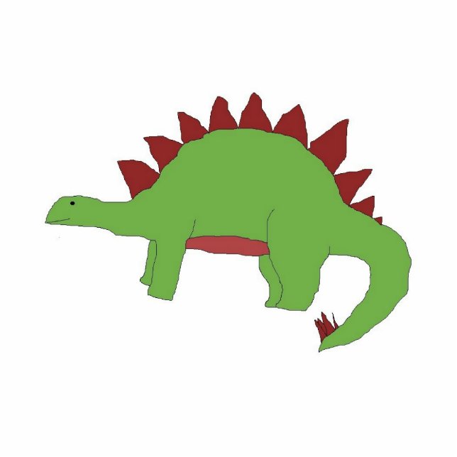 Grüne und rote Stegosaurus-Skulptur Fotoskulptur Magnet (Vorne)