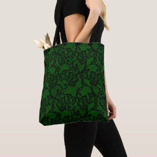 Grüne und schwarze Imitate Tasche