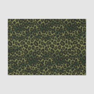 Grüne und schwarze Leoparden Seidenpapier