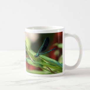 Grüne und schwarze Libellen-Tasse Kaffeetasse