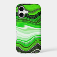 Grüne und schwarze Marmor wie gestreifte Fluid Art