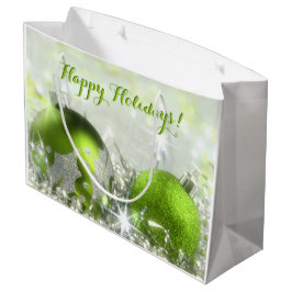 Grüne und silberne Weihnachtsgeschenk-Tasche Große Geschenktüte