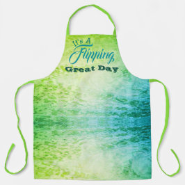 Grüne und türkisfarbene Lime Schürze