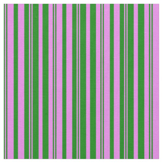 Grüne und violette Streifen Stoff (Nahaufnahme)