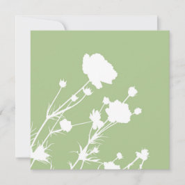 Grüne und Weiße Blumenkarte