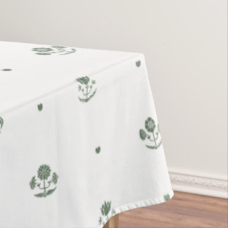 Grüne und weiße botanische Blockdruck-Hochzeit Tischdecke
