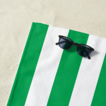 Grüne und weiße Cabana-Streifen