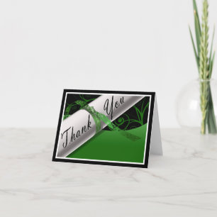Grüne und weiße Diplome Dankeskarte