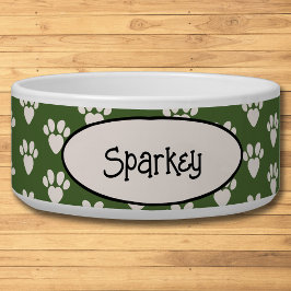 Grüne und weiße Drucke Napf