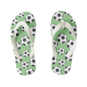 Grüne und weiße Fußball Flip Flops