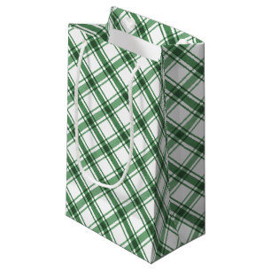 Grüne und weiße karierte Geschenktasche Kleine Geschenktüte