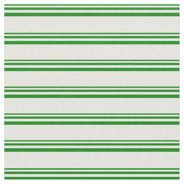 Grüne und weiße Linien Stoff (Nahaufnahme)