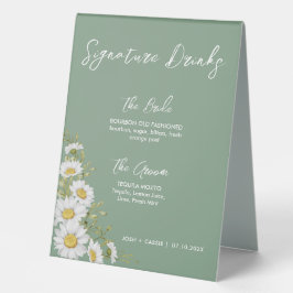 Grüne und weiße Milcherzeugnisse Unterschrift Getr Tischaufsteller