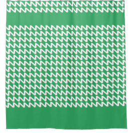 Grüne und weiße moderne Sharp Waves Duschvorhang