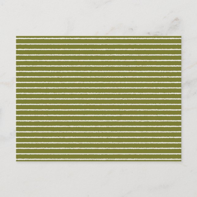 Grüne und weiße Streifen aus Oliven mit unbelebten Postkarte (Vorderseite)