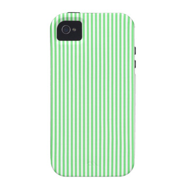 Grüne und weiße Streifen Case-Mate iPhone Hülle (Rückseite)