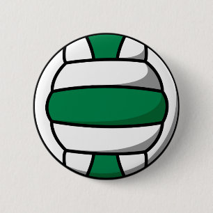 grüne und weiße Volleyball Button