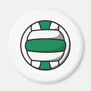 grüne und weiße Volleyball Magnet