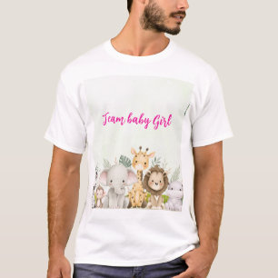 Grüne und weiße Wasserfarben Babydusche T-Shirt