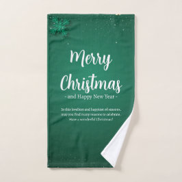 Grüne und weiße Weihnachten und Neujahr Handtuch