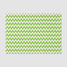 GRÜNE UND WEISSE ZIG ZAG-STREIFEN SEIDENPAPIER