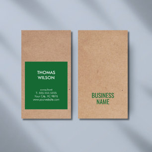 Grüne Unternehmensberaterin für moderne Coole Kraf Visitenkarte