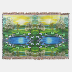 Grüne Venus-Schotten am Teich Decke