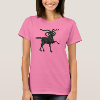 Grüne Vier-gehörnte Dämon-Ziege T-Shirt