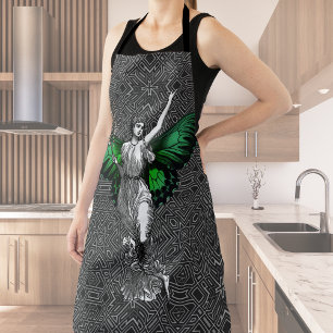 Grüne Vintage-Flügel Fee Schürze