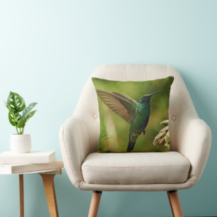 Grüne Violetohren Hummingbird-Kissen Kissen