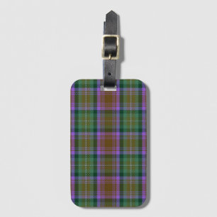 Grüne Violette Erde Tartan Kariert Gepäckanhänger