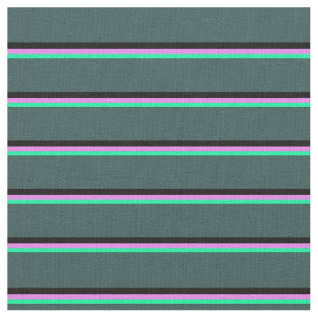 Grüne, violette, schwarze und dunkelgraue Linien Stoff (Nahaufnahme)
