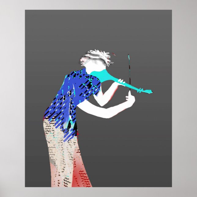 Grüne Violine Poster (Vorne)