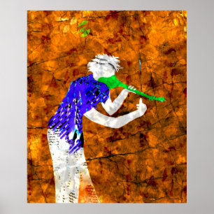 Grüne Violine Poster