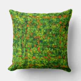 Grüne virtuelle Baumrinde mit kleinen roten Flecke Kissen