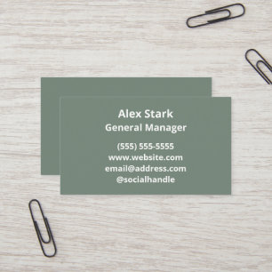 Grüne Visitenkarten mit fester Größe Visitenkarte