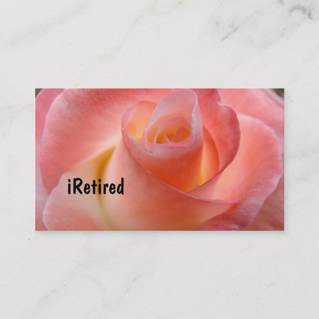 Grüne Visitenkarten Rosa Rose Blumenmüde Visitenkarte (Vorderseite)