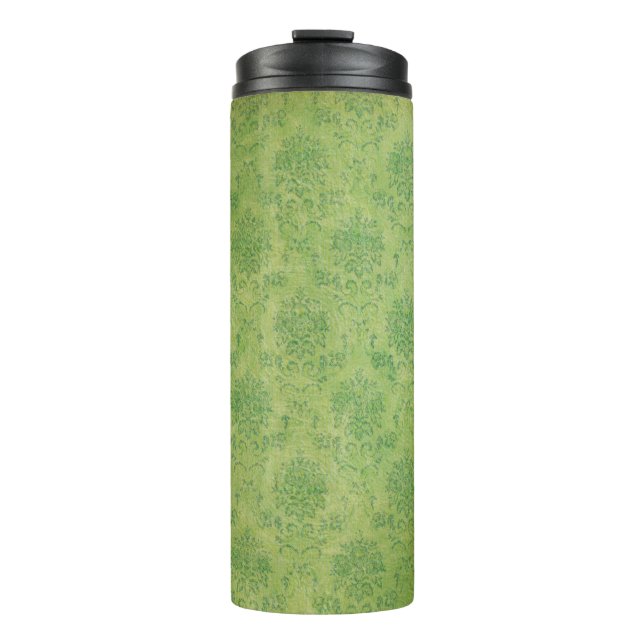 Grüne Vorlagenstruktur Thermosbecher (Vorderseite)