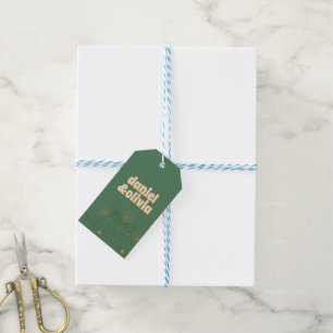Grüne Vosvos Minimale Hochzeit Geschenkanhänger