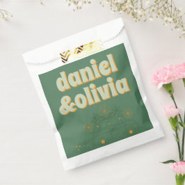 Grüne Vosvos Minimale Hochzeit Geschenktütchen